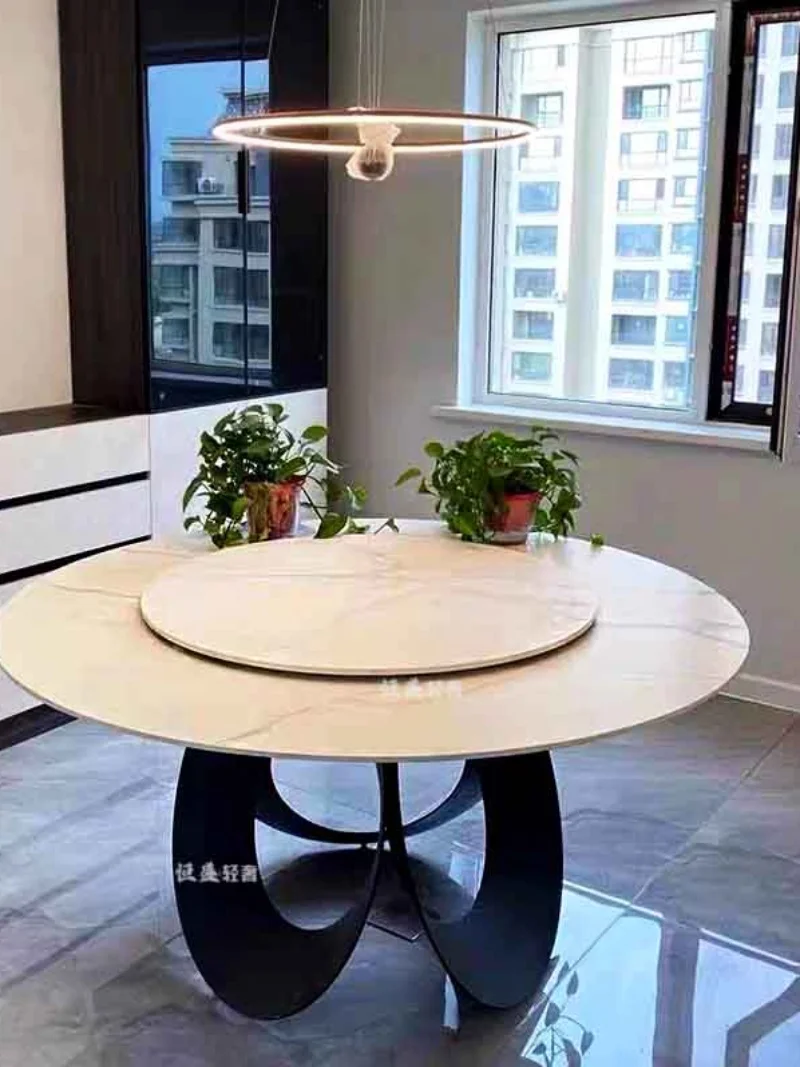 Marble turning tables household luxury modern large flat designer Italian simple restaurant round table high-end
Marble turning tables household luxury modern large flat designer Italian simple restaurant round table high-end