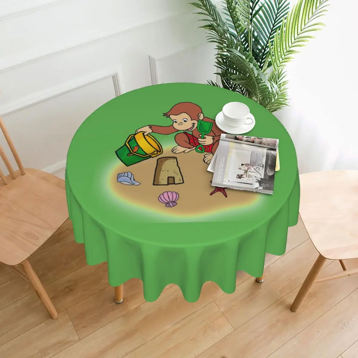 Curious George Summer Waterproof Round Tablecloth Oilproof Table Cloth for Kitchen Events Dining Table Cover 60 inch
Curious George Summer Waterproof Round Tablecloth Oilproof Table Cloth for Kitchen Events Dining Table Cover 60 inch