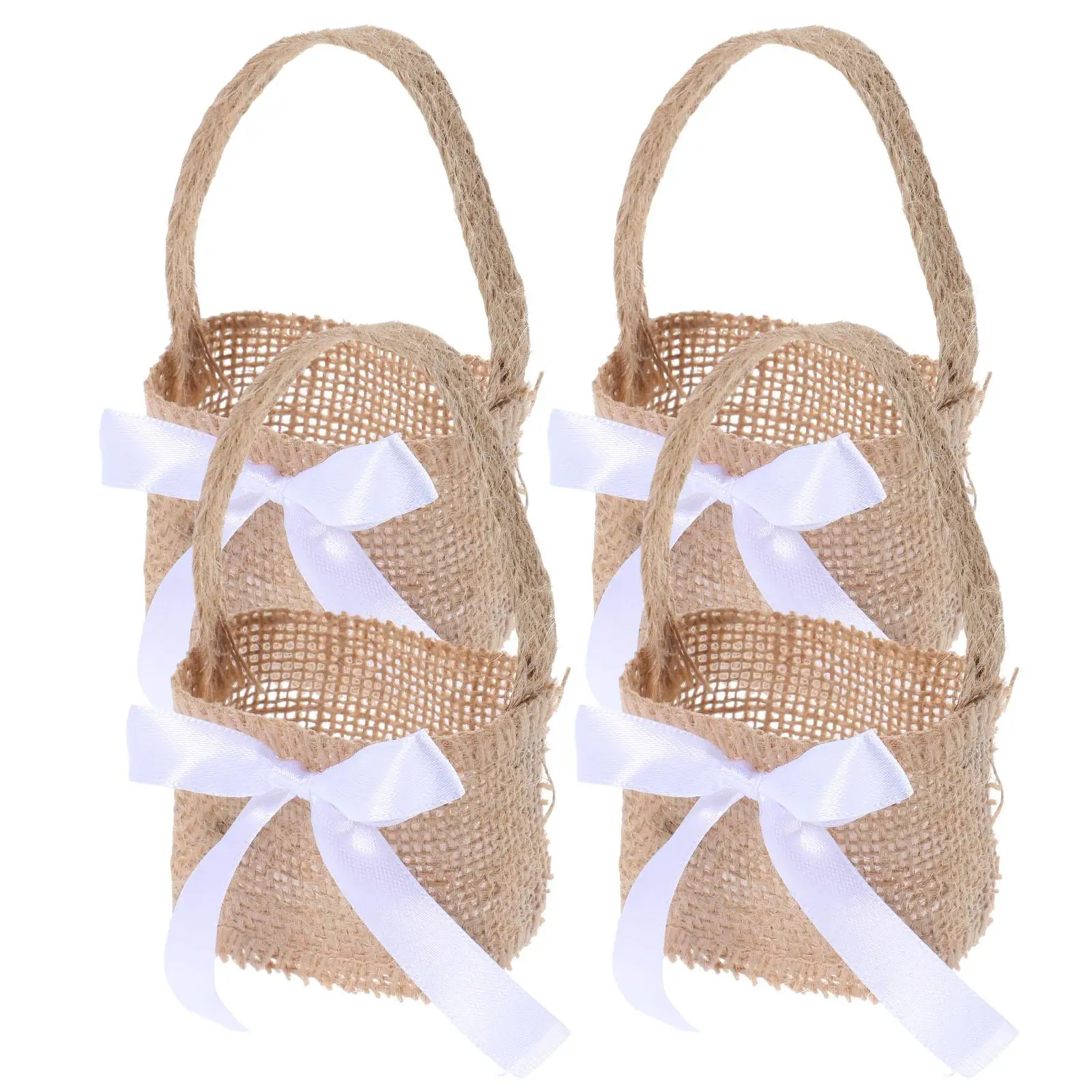 4Pcs Linen Lovely Burlap Candy Bags for Wedding Flower Girl Storage Reusable Flower Girl Baskets Home Decor
4Pcs Linen Lovely Burlap Candy Bags for Wedding Flower Girl Storage Reusable Flower Girl Baskets Home Decor