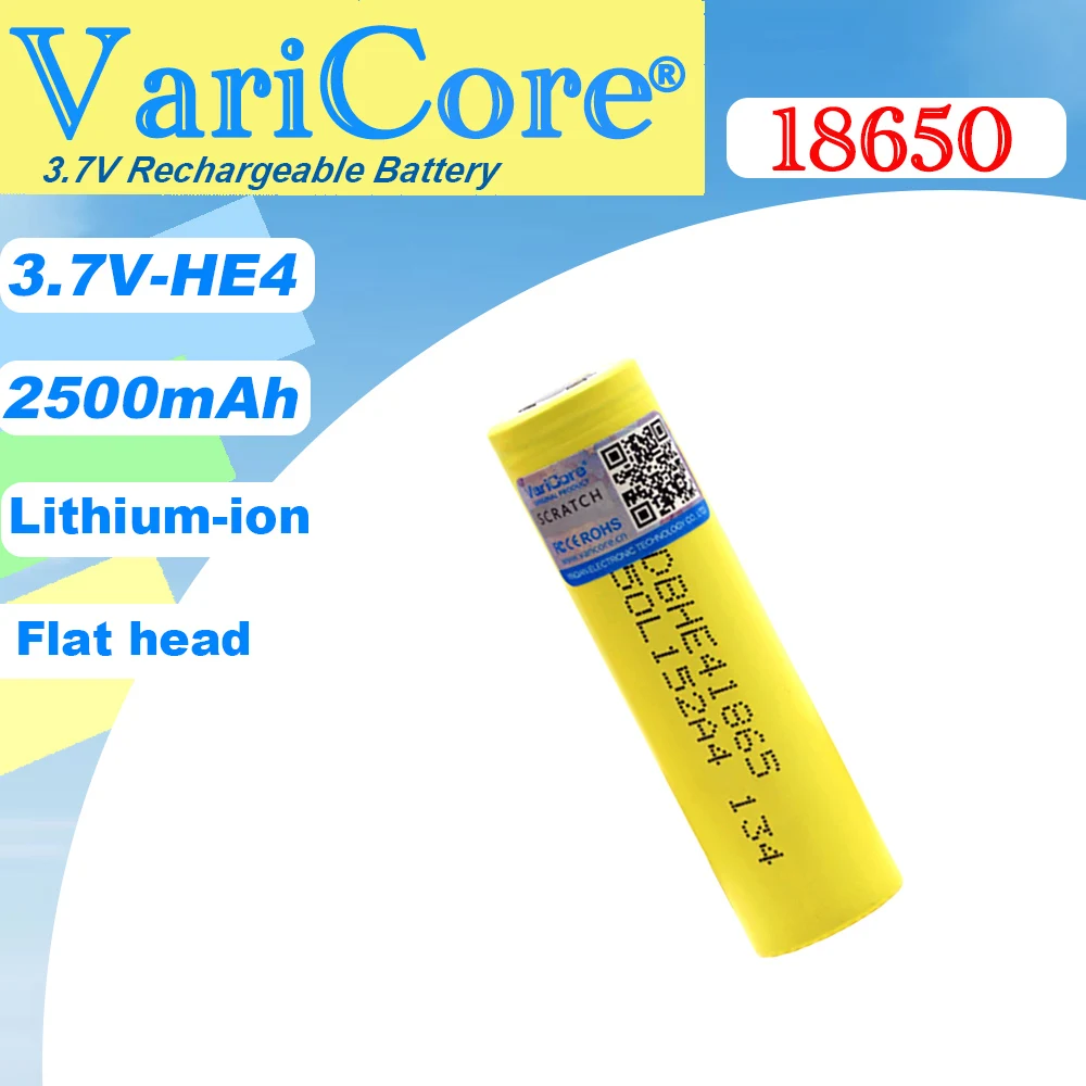 Оригинальный VariCore HE4 2500 мАч литий-ионный аккумулятор 18650 3,7 в, перезаряжаемые аккумуляторы с максимальным разрядом 20 А, 35 А для электроинструментов
Оригинальный VariCore HE4 2500 мАч литий-ионный аккумулятор 18650 3,7 в, перезаряжаемые аккумуляторы с максимальным разрядом 20 А, 35 А для электроинструментов