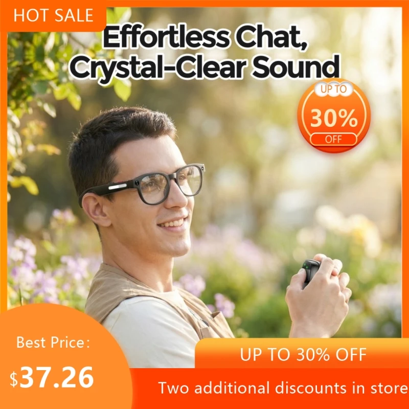 Echowear Smart Cross border smart glasses WIFI transmission 800W camera camera video recording anti shake AI translation 2026
Echowear Smart Cross border smart glasses WIFI transmission 800W camera camera video recording anti shake AI translation 2026
