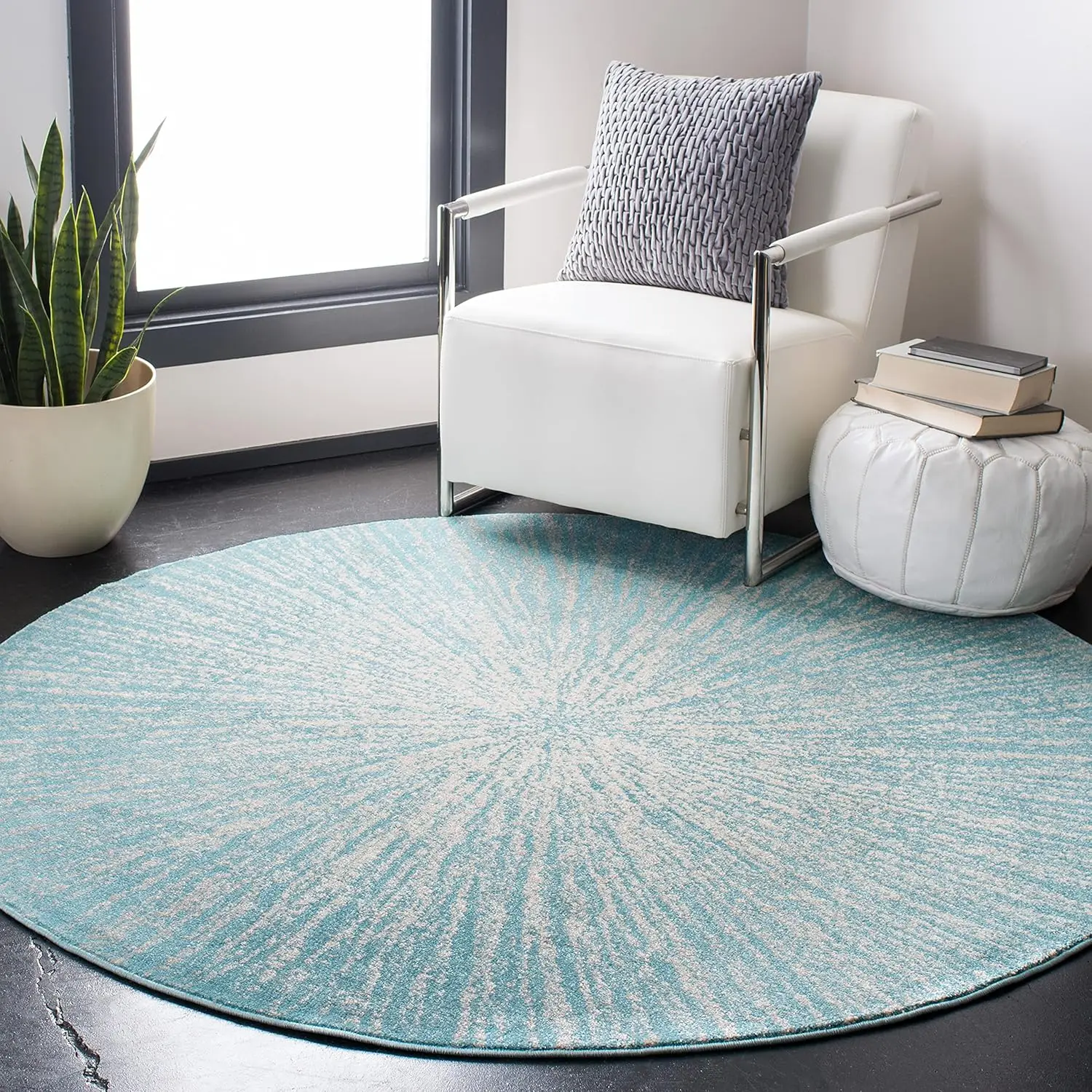 Teal Radiant Burst Round Rug Soft Gradient for Modern Minimalist Lounge
Teal Radiant Burst Round Rug Soft Gradient for Modern Minimalist Lounge