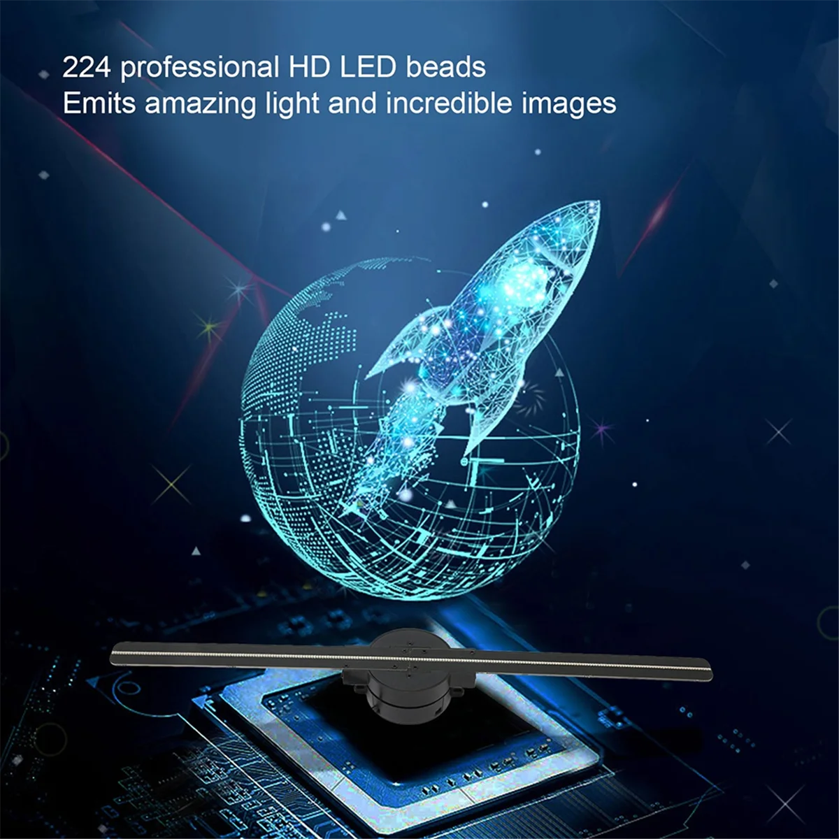 3D Holographic Fan 3D Hologram Fan 16.5inch 2000x224 WiFi 3D Projector with 224 LED
3D Holographic Fan 3D Hologram Fan 16.5inch 2000x224 WiFi 3D Projector with 224 LED