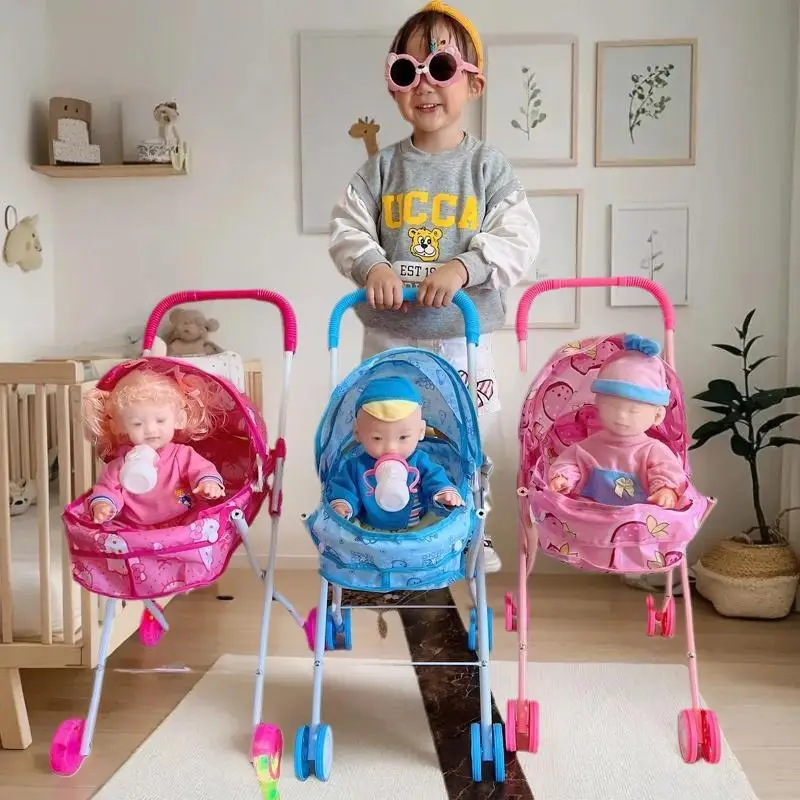 1 шт. прочная легкая игрушка-кукла ярких цветов, предназначенная для мальчиков и девочек, железная складная детская коляска 
1 шт. прочная легкая игрушка-кукла ярких цветов, предназначенная для мальчиков и девочек, железная складная детская коляска