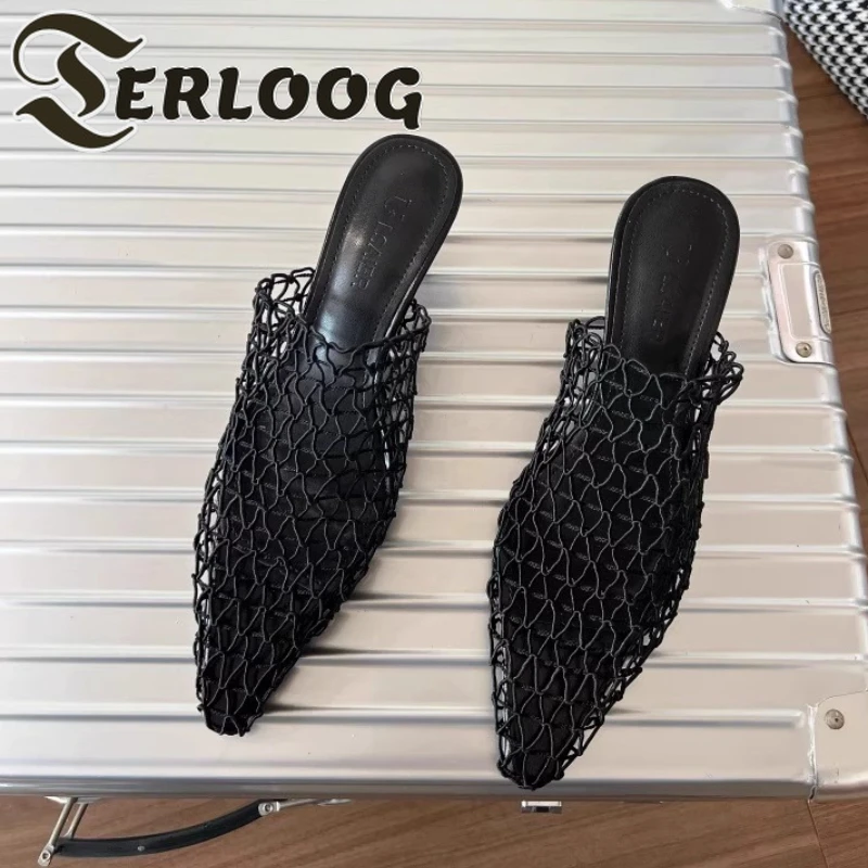 Mesh Pointed Toe High Heels Mules Shoes Women Slippers Sexy Slingback Sandals Dress Party 2025 Summer New Luxury Woman Pumps
Mesh Pointed Toe High Heels Mules Shoes Women Slippers Sexy Slingback Sandals Dress Party 2025 Summer New Luxury Woman Pumps