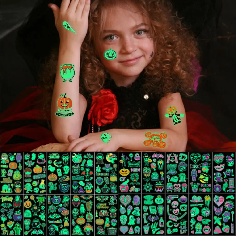 10Pcs/Set Cartoon Luminous Night Tattoo Stickers Fake Tatoo Waterproof Children Halloween Tattoo Body Art Glow in The Dark
10Pcs/Set Cartoon Luminous Night Tattoo Stickers Fake Tatoo Waterproof Children Halloween Tattoo Body Art Glow in The Dark