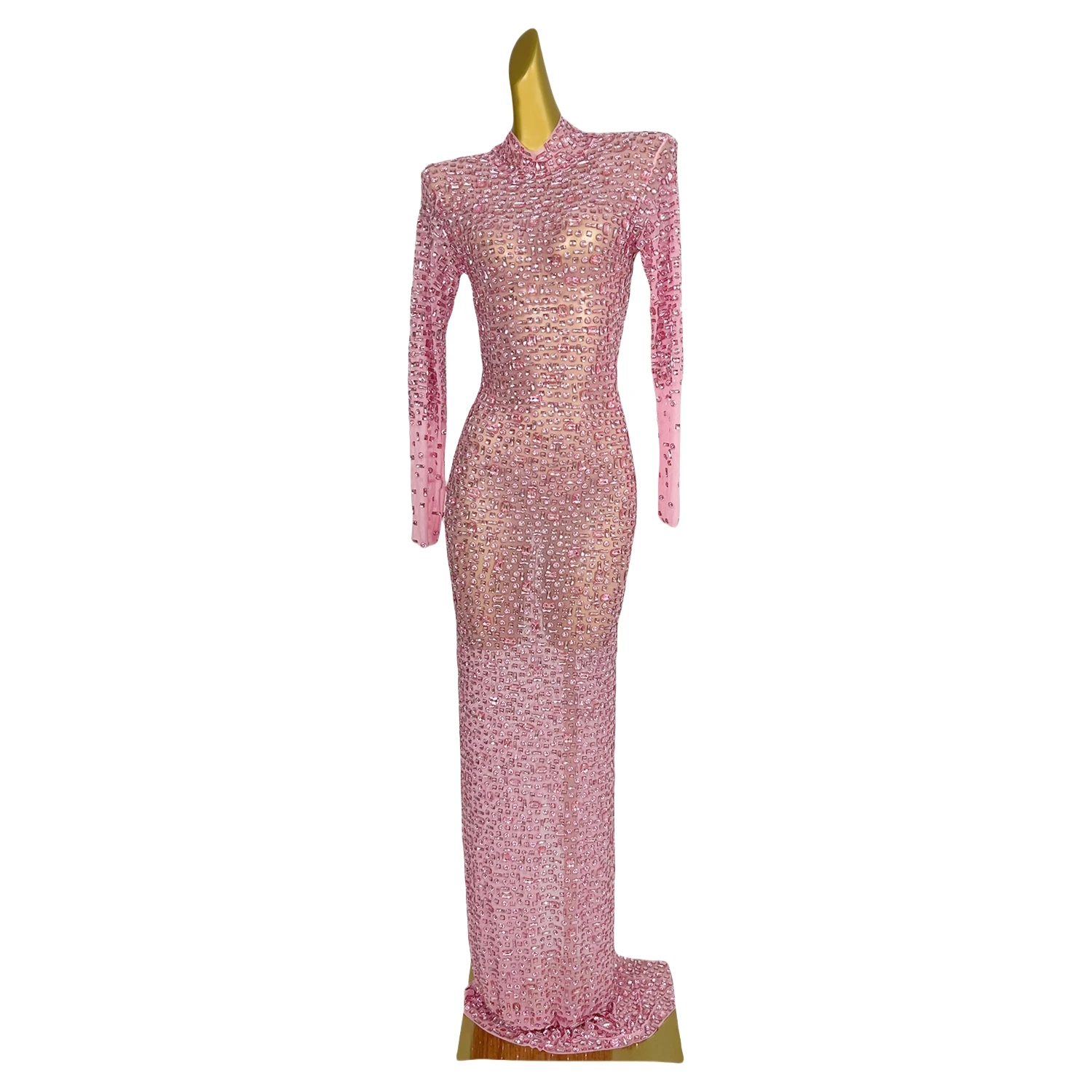 Luxurious Rhinestone Stretch Mesh See Through Elegant Dress Sparkly Diamonds Robe Attends Wedding Prom Birthday Evening Dress
Luxurious Rhinestone Stretch Mesh See Through Elegant Dress Sparkly Diamonds Robe Attends Wedding Prom Birthday Evening Dress
