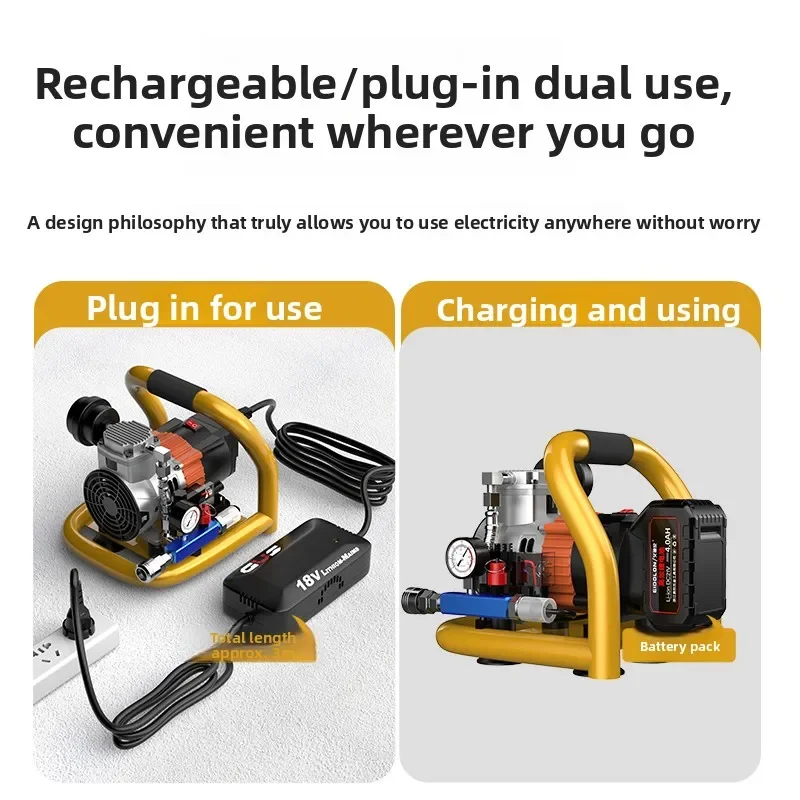 Воздушный компрессор с литиевой батареей, мини-маленький портативный воздушный насос, безмасляный компрессор, деревообрабатывающий воздушный пистолет для ногтей, резервуар для хранения газа, 220 В
Воздушный компрессор с литиевой батареей, мини-маленький портативный воздушный насос, безмасляный компрессор, деревообрабатывающий воздушный пистолет для ногтей, резервуар для хранения газа, 220 В