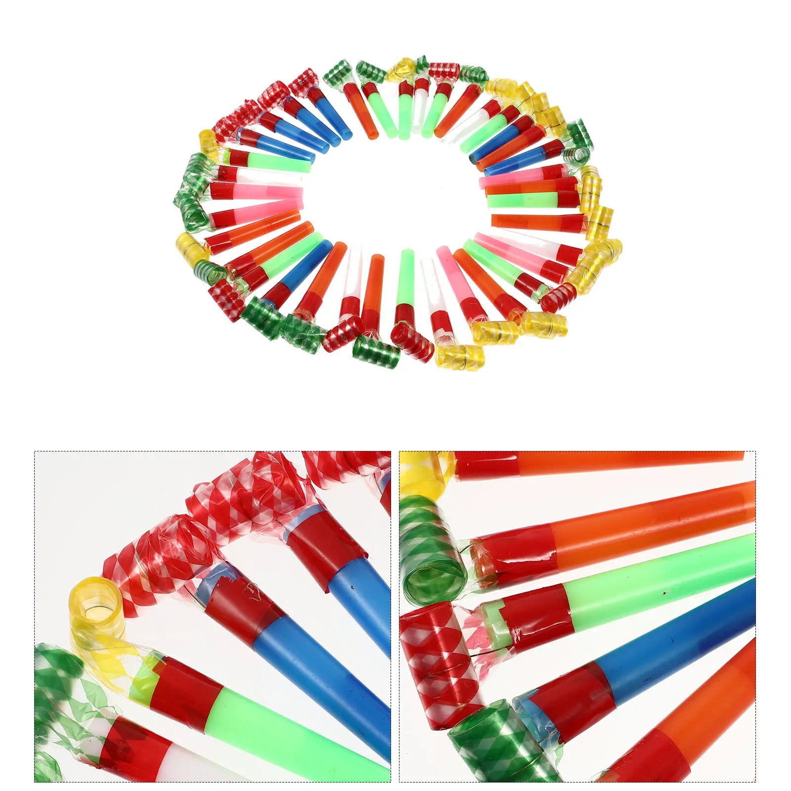 50Pcs Party Blowouts Whistles Cheering Props Funny Whistle Favors Bright Color PVC Safe Noise Makers for Wedding Sports Events
50Pcs Party Blowouts Whistles Cheering Props Funny Whistle Favors Bright Color PVC Safe Noise Makers for Wedding Sports Events