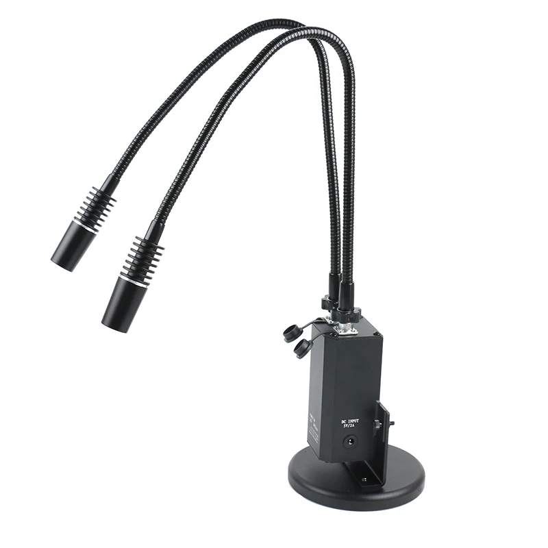 2 in 1 Stereo Microscope Digital Camera 6500K LED Gooseneck Light Illuminator Lamp Spot Light LED Lamp Fill Light Lamp WIth base