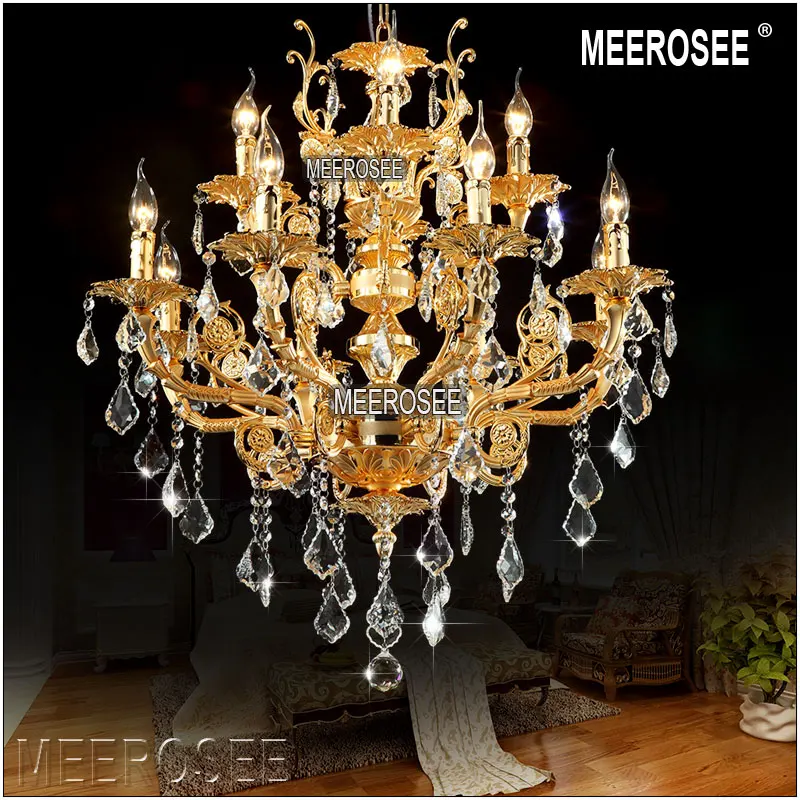 Modern Luxury 12 Arms Crystal Chandelier Lamp Gold Suspension Lustre Indoor Home Light for Foyer Lobby MD8857 L8+4 D750mm H750mm
Modern Luxury 12 Arms Crystal Chandelier Lamp Gold Suspension Lustre Indoor Home Light for Foyer Lobby MD8857 L8+4 D750mm H750mm