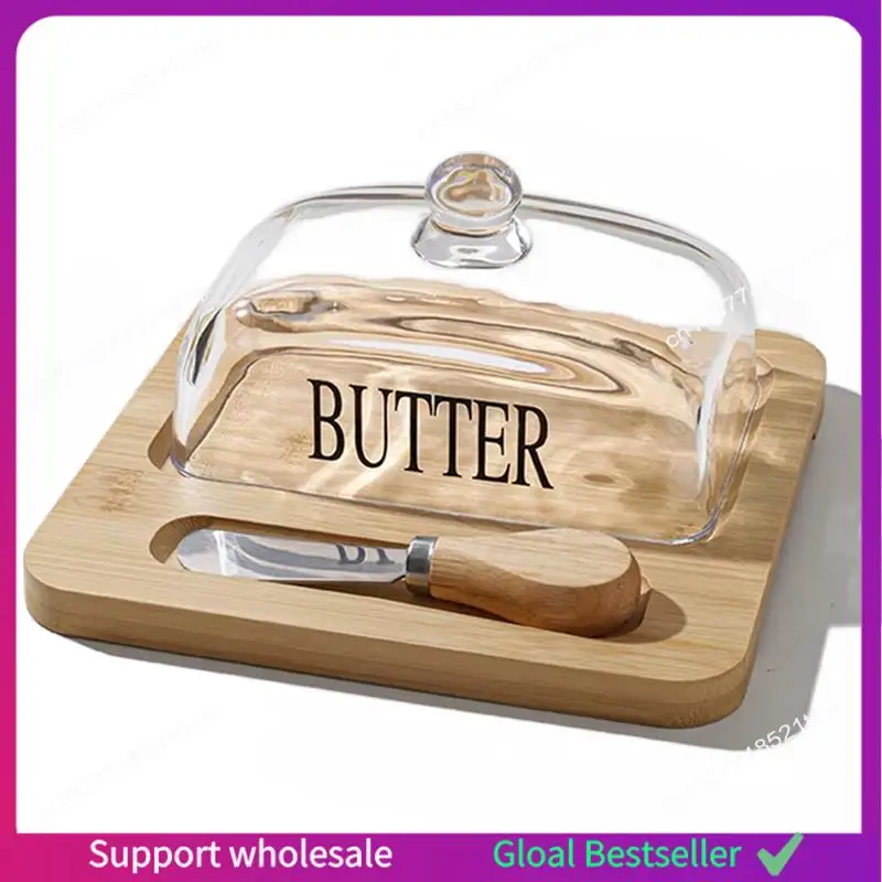 A38M Elegant Nordic Style Butter Dish With Lid, Wooden Tray & Glass Cover - Stylish Kitchen Accessory With Butter Cutter
A38M Elegant Nordic Style Butter Dish With Lid, Wooden Tray & Glass Cover - Stylish Kitchen Accessory With Butter Cutter