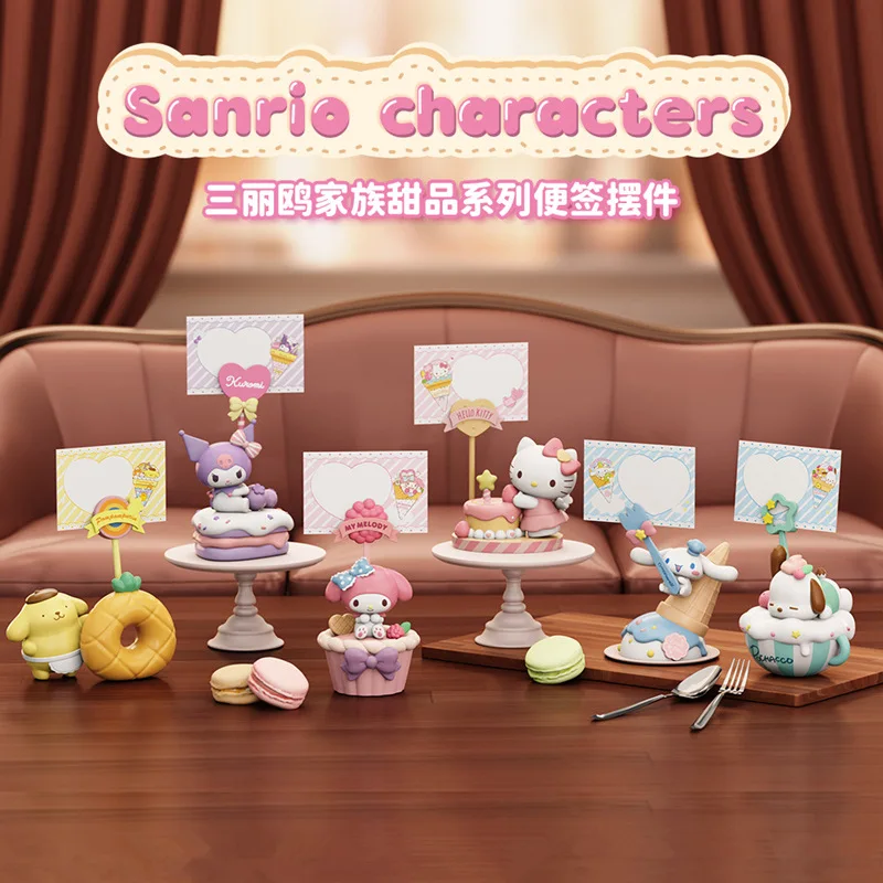 New Sanrio Kuromi Kitty Melody Pochacco Cinnamoroll Figure Notes Ornaments Dessert Series Table Decor Kawaii Pvc Model Toy Gift
New Sanrio Kuromi Kitty Melody Pochacco Cinnamoroll Figure Notes Ornaments Dessert Series Table Decor Kawaii Pvc Model Toy Gift