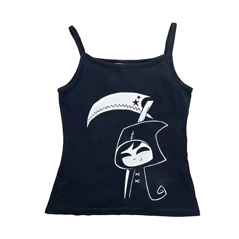 Y2k style short sleeved cute little Reaper punk personalized print slim fit 2000s T-shirt summer casual
Y2k style short sleeved cute little Reaper punk personalized print slim fit 2000s T-shirt summer casual