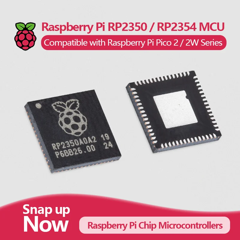 Raspberry Pi RP2350/RP2354 Chip Microcontrollers, Compatible with Raspberry Pi Pico 2/2W
Raspberry Pi RP2350/RP2354 Chip Microcontrollers, Compatible with Raspberry Pi Pico 2/2W