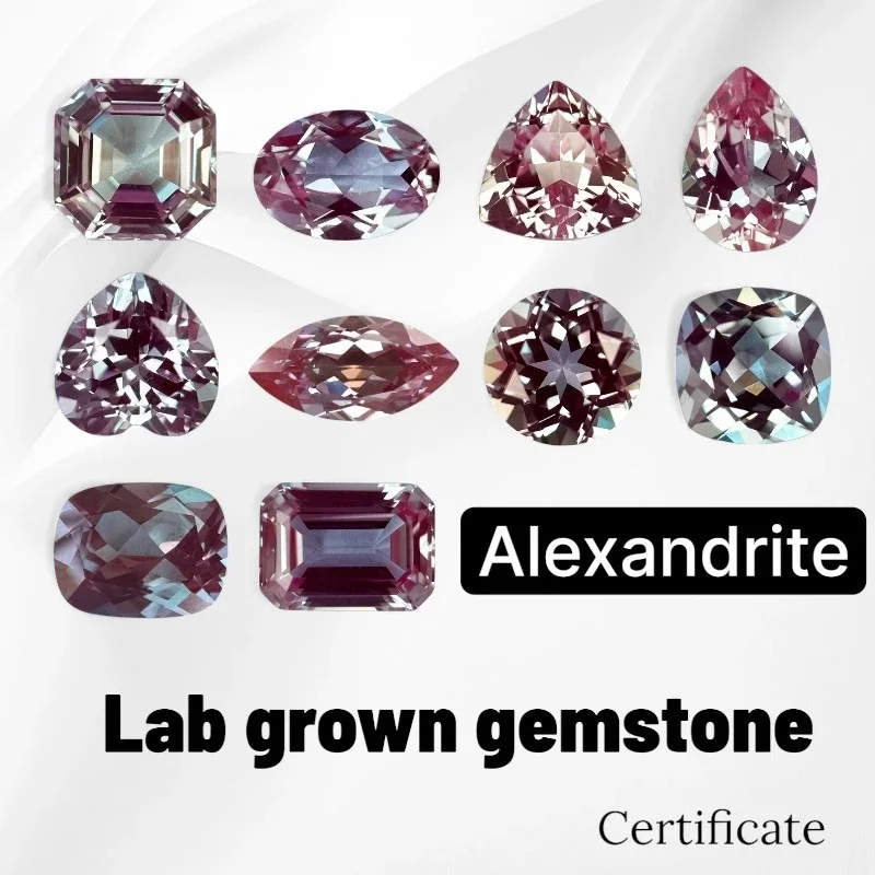 Alexandrite Lab Grown Gemstone Change Color Stone DIY Charms Ring Necklace Earrings Main Materials Selectable with Certificate
Alexandrite Lab Grown Gemstone Change Color Stone DIY Charms Ring Necklace Earrings Main Materials Selectable with Certificate