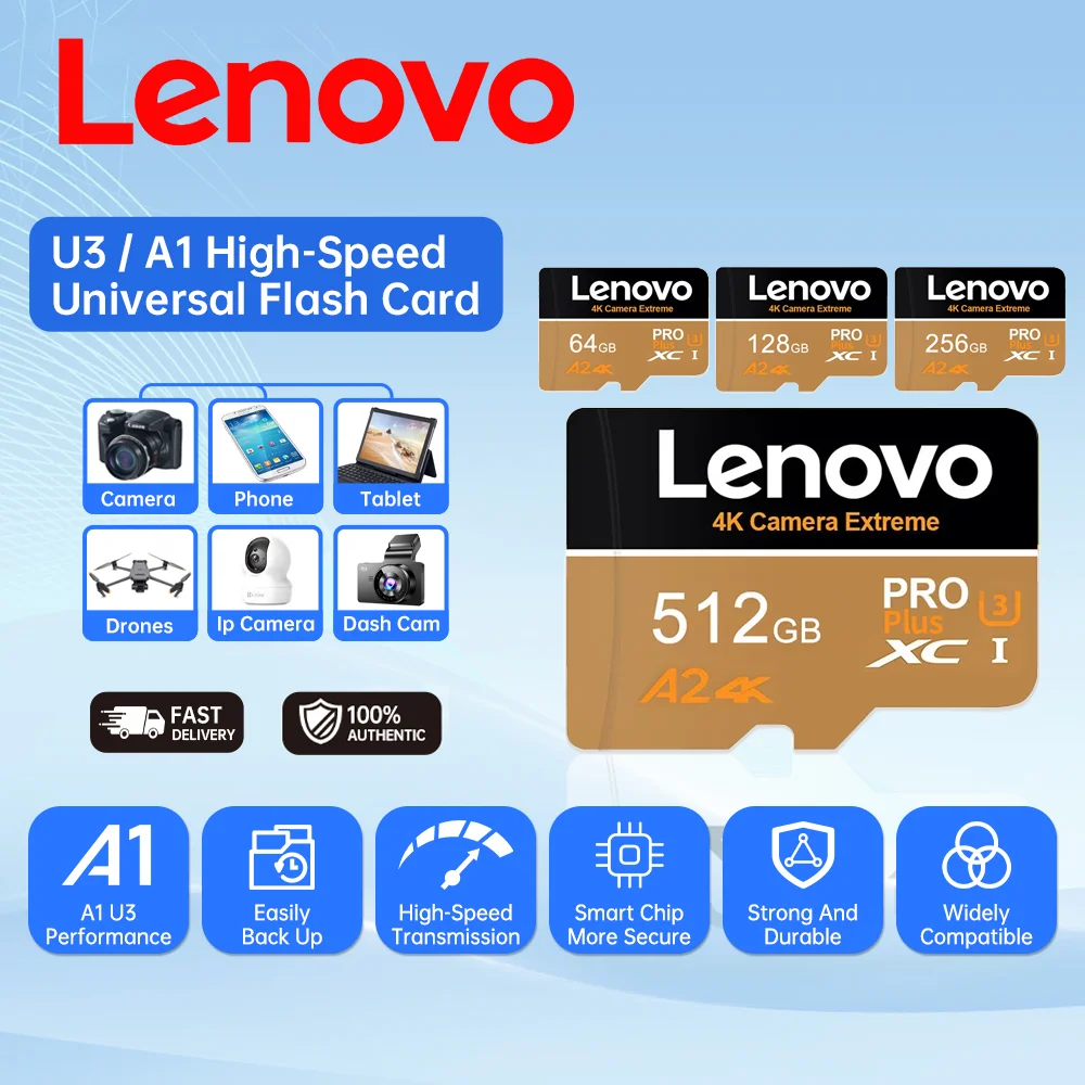 Lenovo 128GB 512GB Micro TF SD Card U3 V30 A2 Top Quality Memory Card for Nintendo Switch Lite Game Console Extended Storage
Lenovo 128GB 512GB Micro TF SD Card U3 V30 A2 Top Quality Memory Card for Nintendo Switch Lite Game Console Extended Storage