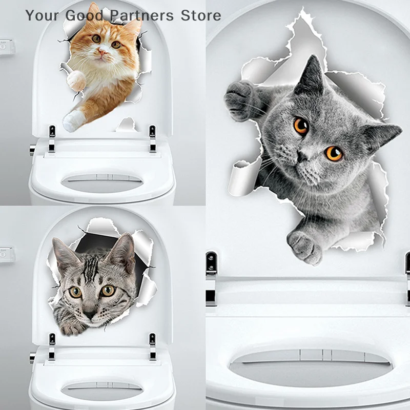 Funny 3D Kitten Toilet Seat Stickers Decals Waterproof Peel & Stick Restroom Animal Decals Decor For Bathroom Washroom
Funny 3D Kitten Toilet Seat Stickers Decals Waterproof Peel & Stick Restroom Animal Decals Decor For Bathroom Washroom