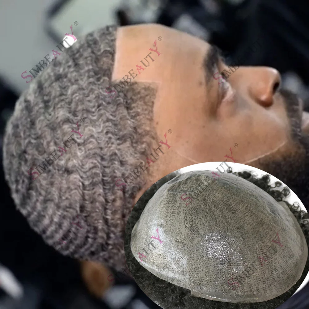 10mm Deep Wave Grey 1b65 1b20 Men's Toupee Dark Brown Black Man Hairpieces Durable Thin Skin 0.1mm PU Base Curly Human Hair Wigs
10mm Deep Wave Grey 1b65 1b20 Men's Toupee Dark Brown Black Man Hairpieces Durable Thin Skin 0.1mm PU Base Curly Human Hair Wigs