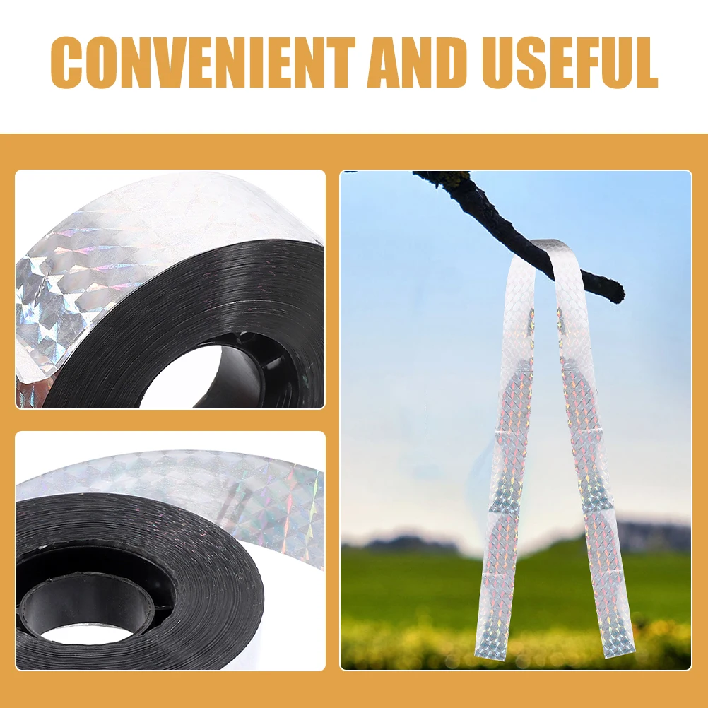 2 Rolls Bird Scaring Reflective Tape Durable Double Side Sunlight Reflection Wind Rotating Sparkling Effect for Garden Orchard
2 Rolls Bird Scaring Reflective Tape Durable Double Side Sunlight Reflection Wind Rotating Sparkling Effect for Garden Orchard
