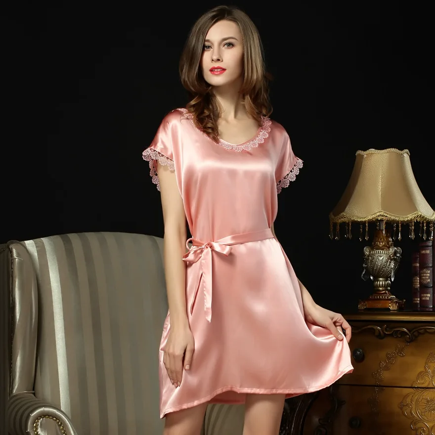 Silk Pajamas 100% Mulberry Silk Elegant Women's Leisure Home Clothes Silk Nightdress S5508 Sexy Nightwear Sleepwear Robe Sets
Silk Pajamas 100% Mulberry Silk Elegant Women's Leisure Home Clothes Silk Nightdress S5508 Sexy Nightwear Sleepwear Robe Sets