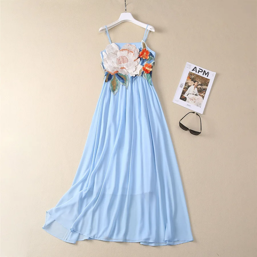 European and American women's clothing 2025 spring new suspenders Three-dimensional floral applique embroidery Pleated dress XXL
European and American women's clothing 2025 spring new suspenders Three-dimensional floral applique embroidery Pleated dress XXL