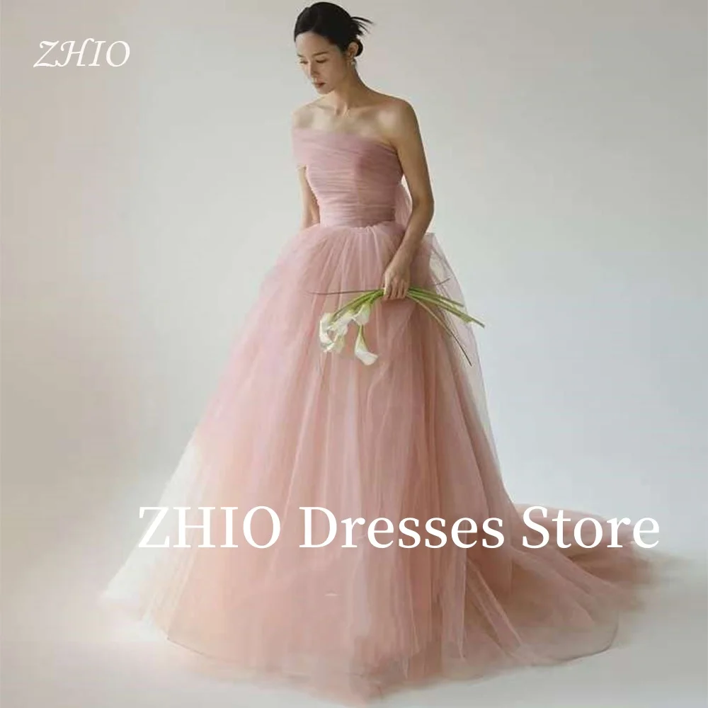 ZHIO Princess Pink Wedding Dresses Floor Length Beading Bow Ribbons Bridal Gown Korea Photo Shoot Customized Elegant
ZHIO Princess Pink Wedding Dresses Floor Length Beading Bow Ribbons Bridal Gown Korea Photo Shoot Customized Elegant