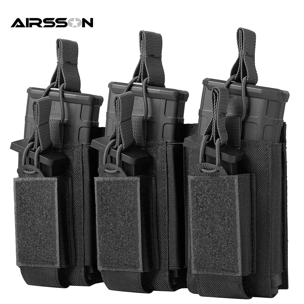 Tactical Triple Magazine Pouch Open-Top Molle Mag Pouches for 5.56mm M4 M16 AK AR Elastic Rifle Magazines Pistol Mag Holder Bag
Tactical Triple Magazine Pouch Open-Top Molle Mag Pouches for 5.56mm M4 M16 AK AR Elastic Rifle Magazines Pistol Mag Holder Bag