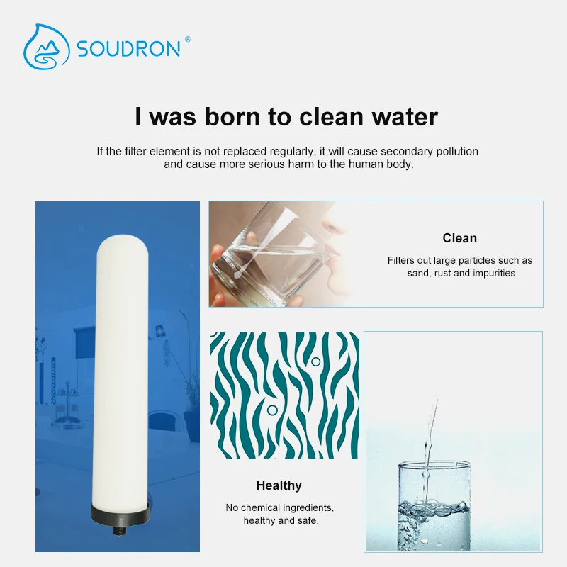 10 Inch Ceramic Water Filter, Water Filter Replacement, Removal of Impurities, Water Purification System
10 Inch Ceramic Water Filter, Water Filter Replacement, Removal of Impurities, Water Purification System