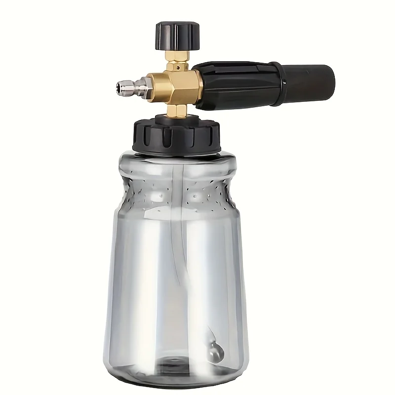 Aluminum Foam Cannon for High Pressure Washer, 1/4" Quick Connect 1L Large Mouth Pot with Gravity Ball, Adjustable Angle
Aluminum Foam Cannon for High Pressure Washer, 1/4" Quick Connect 1L Large Mouth Pot with Gravity Ball, Adjustable Angle