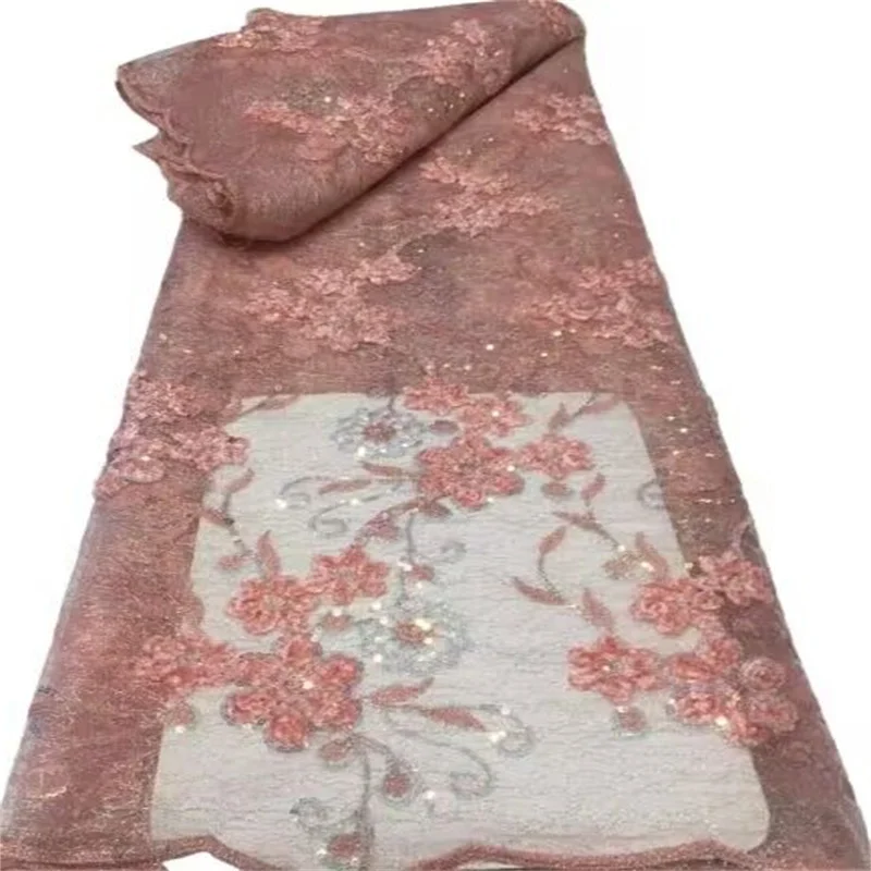 African Guipure Milk Silk Lace Fabric 2023 Pink High Quality French Embroidery Fabric With Sequins For Nigerian Party Dress Sew
African Guipure Milk Silk Lace Fabric 2023 Pink High Quality French Embroidery Fabric With Sequins For Nigerian Party Dress Sew