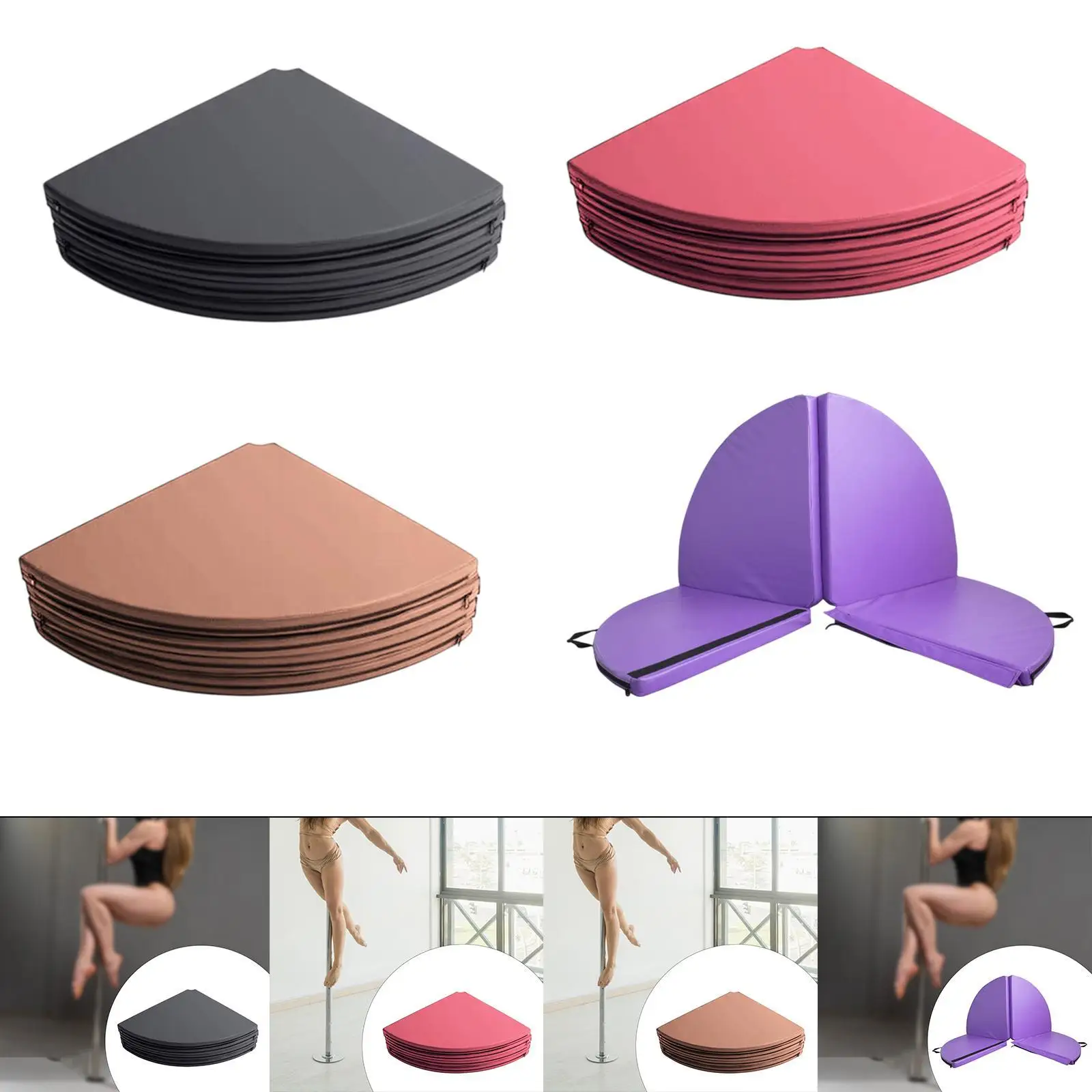 Round Foldable Yoga Mat Thick Non Slip Exercise Pad Gymnastics Cushion for Indoor Fitness
Round Foldable Yoga Mat Thick Non Slip Exercise Pad Gymnastics Cushion for Indoor Fitness