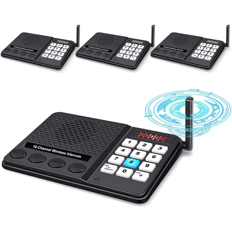 Intercoms Wireless for Home 1 Mile Long Range -10 Channel 3 Code Wireless Intercom System for Buiness Office House Elderl
Intercoms Wireless for Home 1 Mile Long Range -10 Channel 3 Code Wireless Intercom System for Buiness Office House Elderl