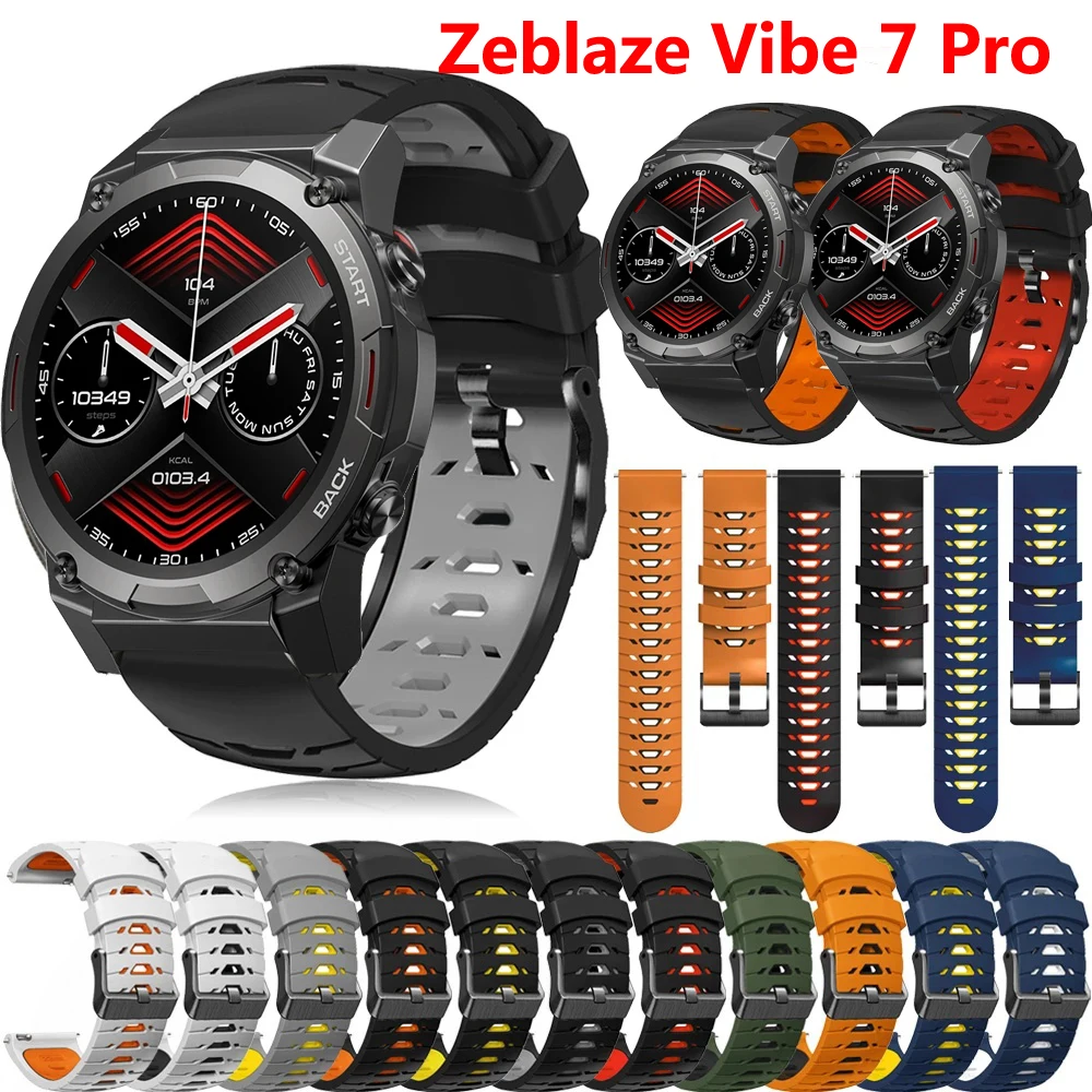 Ремешок для смарт-часов Zeblaze Vibe 7 Pro Lite, силиконовый спортивный браслет для Zeblaze Vibe7, 22 мм
Ремешок для смарт-часов Zeblaze Vibe 7 Pro Lite, силиконовый спортивный браслет для Zeblaze Vibe7, 22 мм