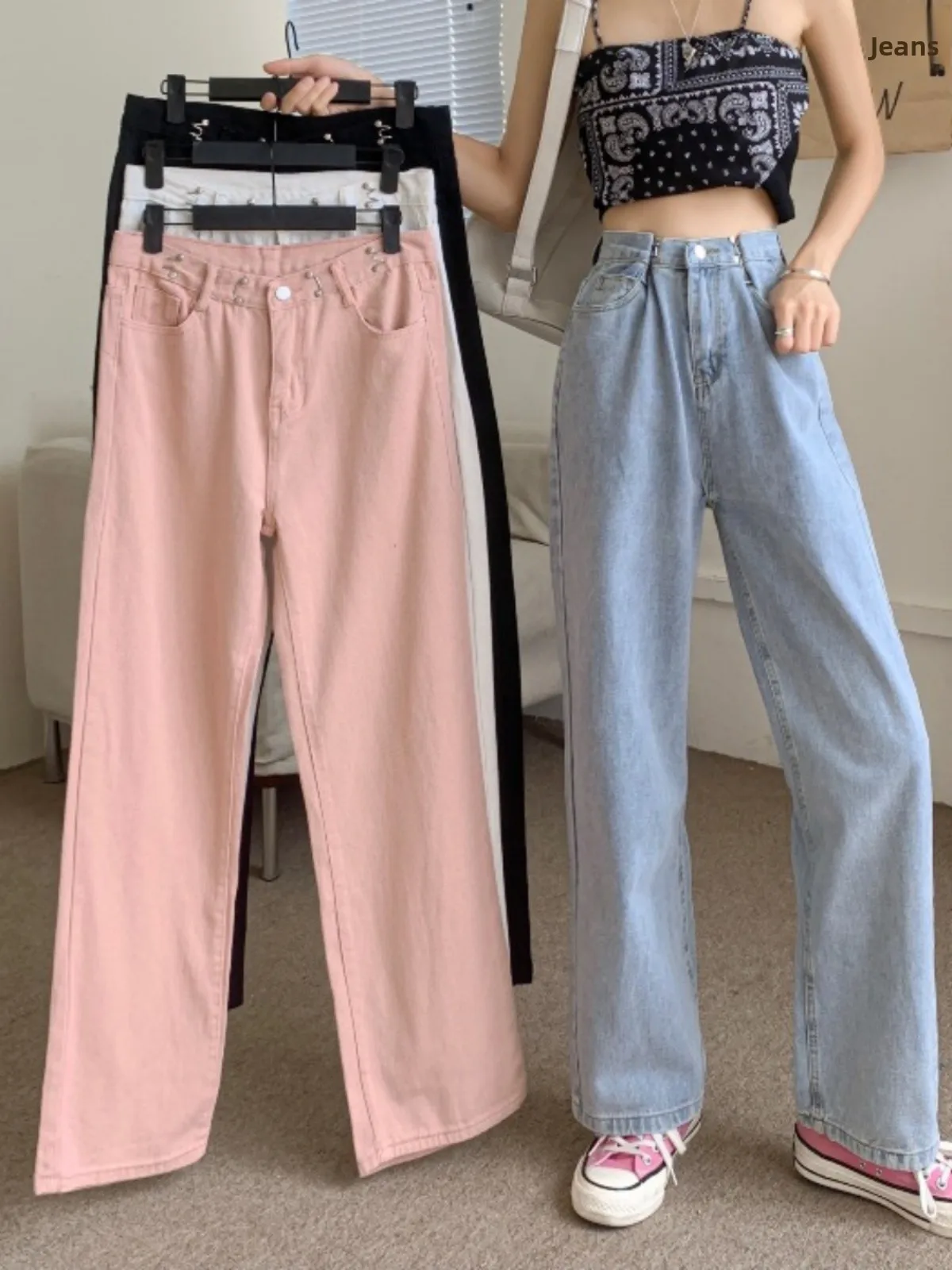 Прямые джинсы с высокой талией больших размеров, женские летние тонкие свободные брюки длиной до пола, утягивающие длинные брюки, повседневные джинсовые брюки
Прямые джинсы с высокой талией больших размеров, женские летние тонкие свободные брюки длиной до пола, утягивающие длинные брюки, повседневные джинсовые брюки