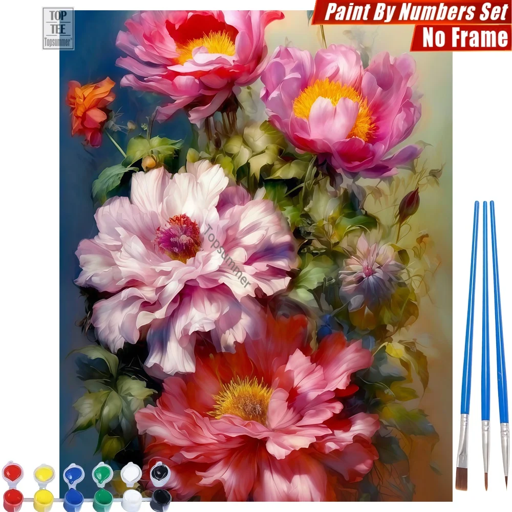 Blooming peonies bouquet DIY Digital Oil Painting Set - Pink deep red Living Room Wall Art Easter Gift For Daughter
Blooming peonies bouquet DIY Digital Oil Painting Set - Pink deep red Living Room Wall Art Easter Gift For Daughter