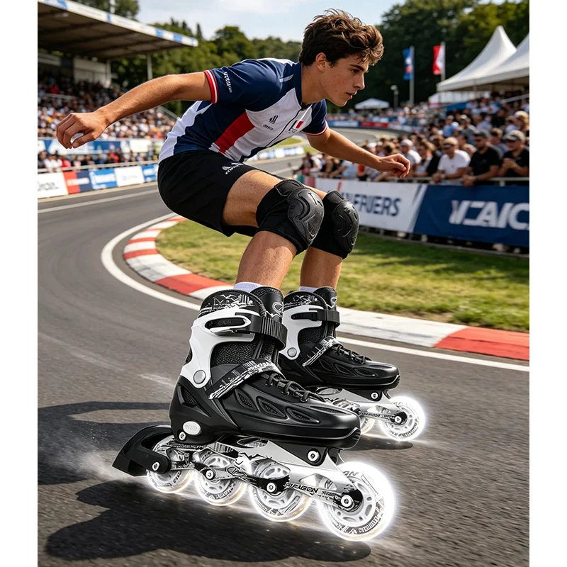 Inline Skates boy black Adjustable Size pink girl Children Sports Rollerblades High Speed new LED Light Up Professional
Inline Skates boy black Adjustable Size pink girl Children Sports Rollerblades High Speed new LED Light Up Professional