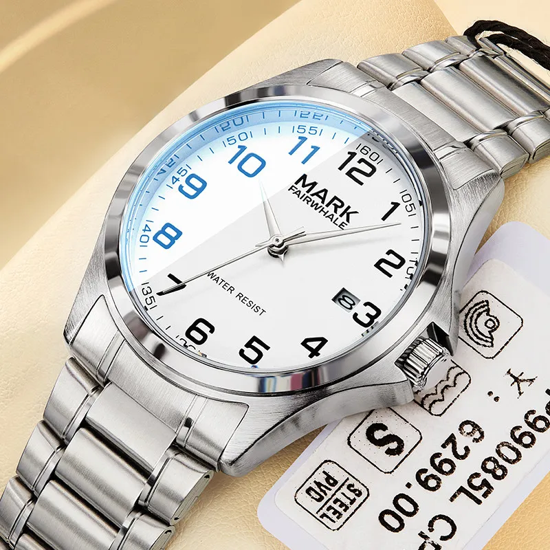 MARK FAIRWHALE Classic Simple Style Men's Watch Waterproof Date Display Quartz Watch For Student
MARK FAIRWHALE Classic Simple Style Men's Watch Waterproof Date Display Quartz Watch For Student