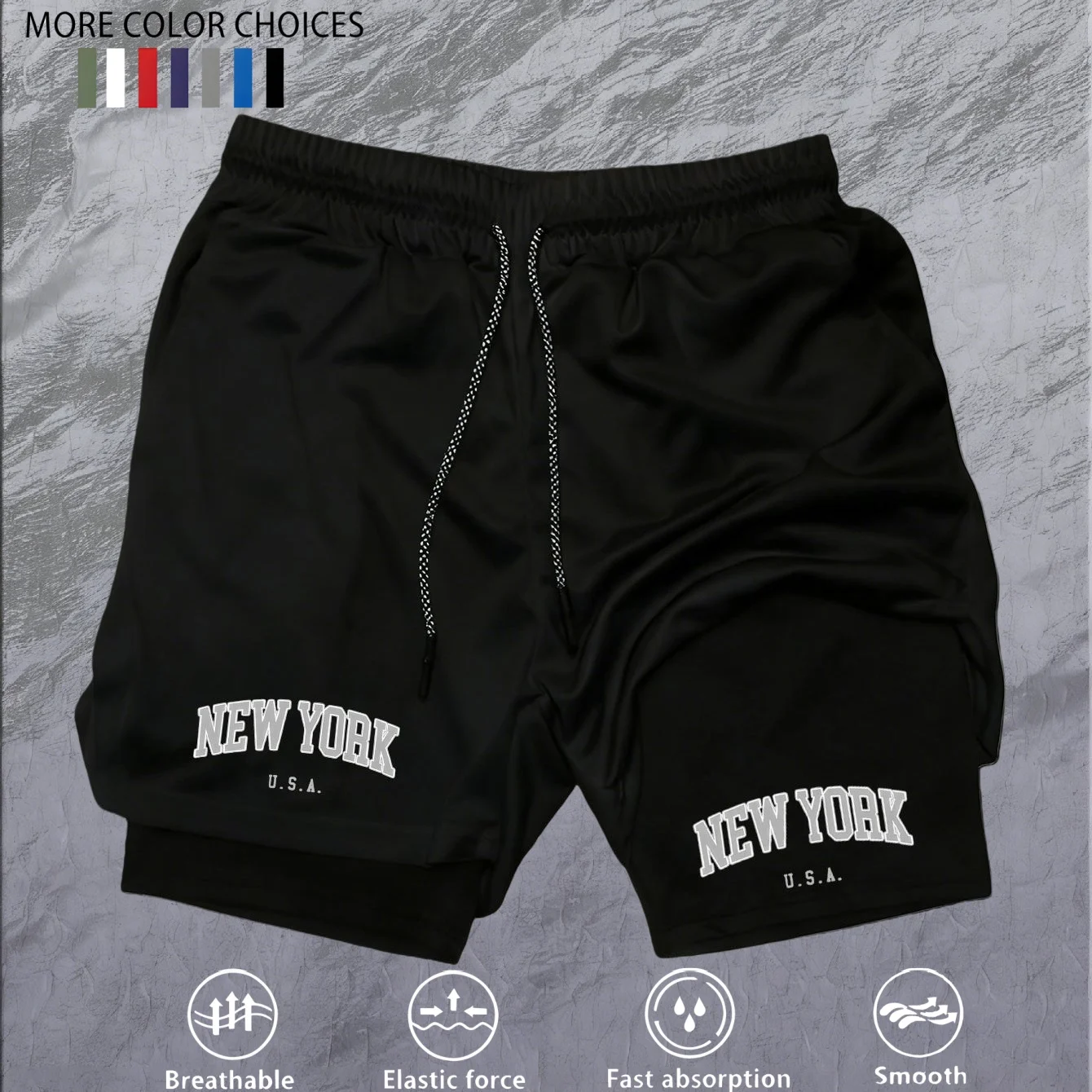 Men Running Shorts 2 In 1 Double-deck Sport Sportswear Gym Fitness Short Pants Training Jogging Bottom Men's Clothing
Men Running Shorts 2 In 1 Double-deck Sport Sportswear Gym Fitness Short Pants Training Jogging Bottom Men's Clothing