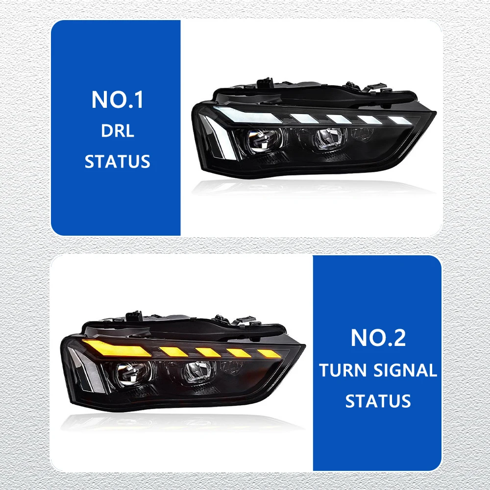 New Styling LED HeadLights for AUDI A4L 13-16 RS style full led DRL Car head lamp Assembly Signal Auto Accessories Modified Lamp
New Styling LED HeadLights for AUDI A4L 13-16 RS style full led DRL Car head lamp Assembly Signal Auto Accessories Modified Lamp