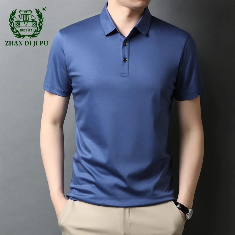 Summer Mulberry Silk Polo Shirts Mens Brand Business Casual Breathable Lapel Solid Color Short Sleeve Tshirts Male Fashions Tees
Summer Mulberry Silk Polo Shirts Mens Brand Business Casual Breathable Lapel Solid Color Short Sleeve Tshirts Male Fashions Tees