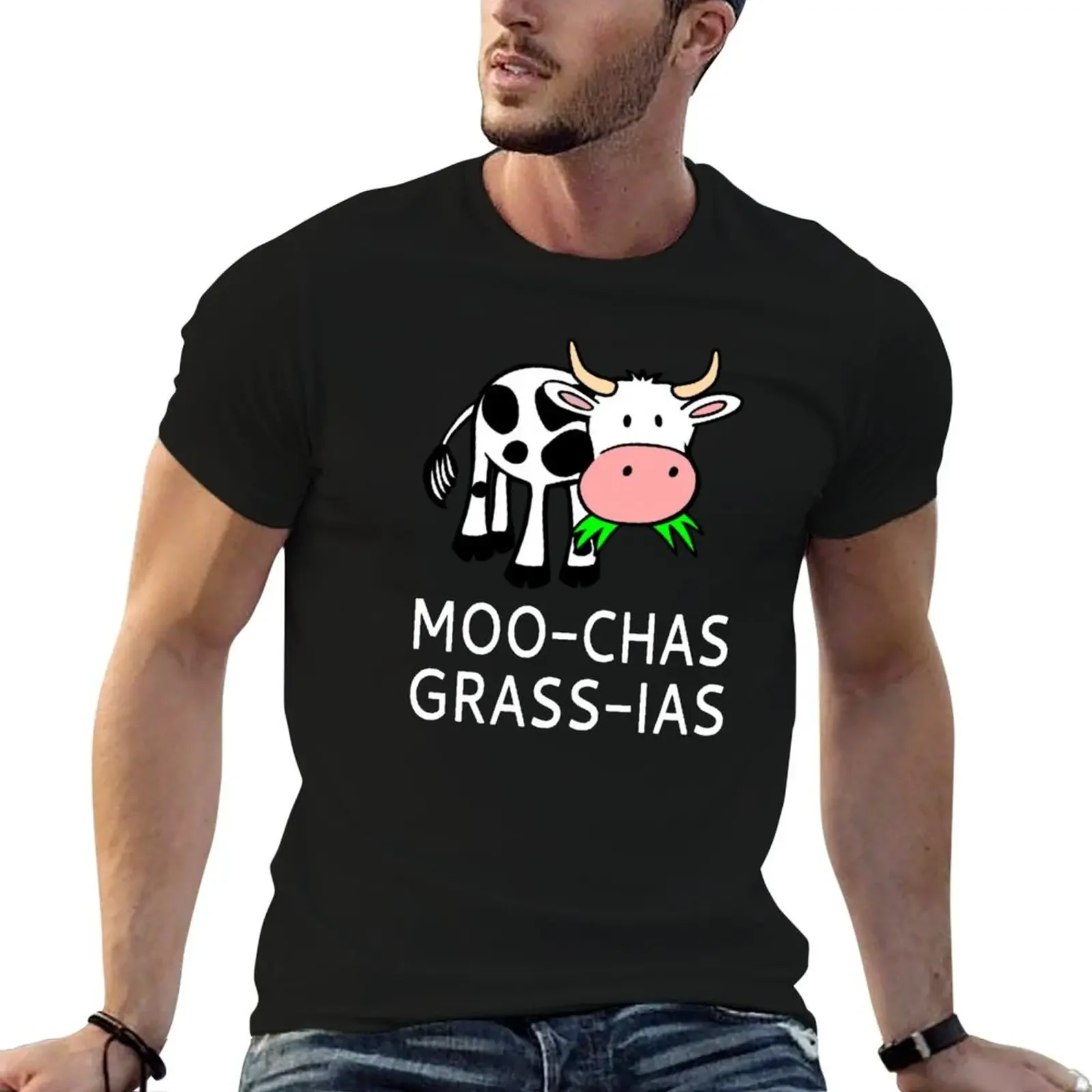 Moo-chas Grass-ias (Muchas Gracias) T-Shirt quick-drying topping plain mens vintage t shirts
Moo-chas Grass-ias (Muchas Gracias) T-Shirt quick-drying topping plain mens vintage t shirts