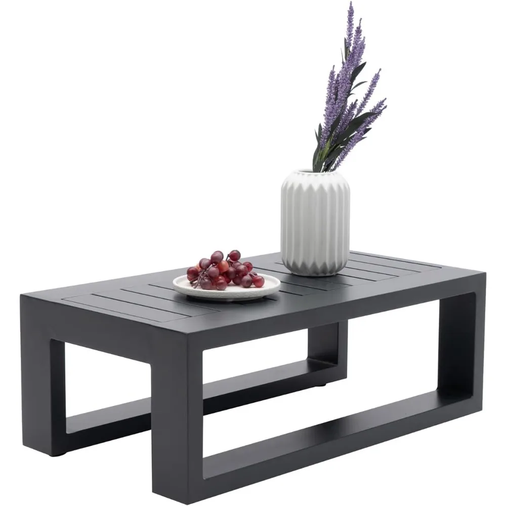 Patio Side Table Aluminum Outdoor End Tables for Outside Small Rectangle Coffee Table Patio Furniture for Garden Backyard.
Patio Side Table Aluminum Outdoor End Tables for Outside Small Rectangle Coffee Table Patio Furniture for Garden Backyard.