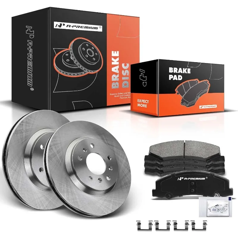 A-Premium 11.93 in (303mm) Front Vented Disc Brake Rotors + Ceramic Pads Kit
A-Premium 11.93 in (303mm) Front Vented Disc Brake Rotors + Ceramic Pads Kit