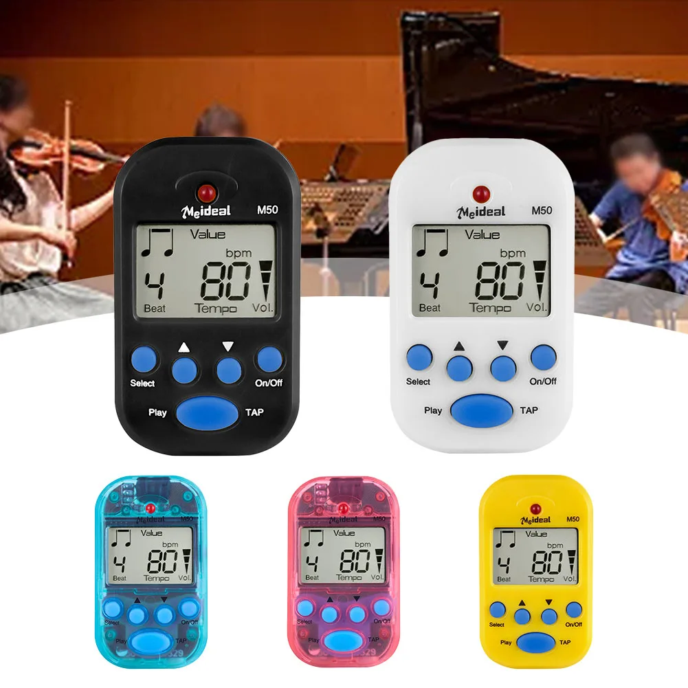M50 Mini Metronome Clip-on LCD Digital Rhythm Metronome Guitar For Violin Bass Mini Metronome Clear LCD Display
M50 Mini Metronome Clip-on LCD Digital Rhythm Metronome Guitar For Violin Bass Mini Metronome Clear LCD Display