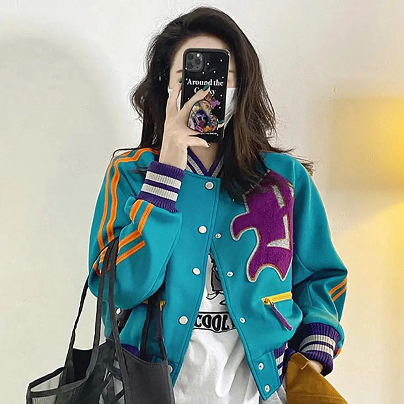 Spring Advanced Sense American Retro Short Baseball Clothes Women Small Design Niche Omni-match Jacket Minority Characteristics
Spring Advanced Sense American Retro Short Baseball Clothes Women Small Design Niche Omni-match Jacket Minority Characteristics