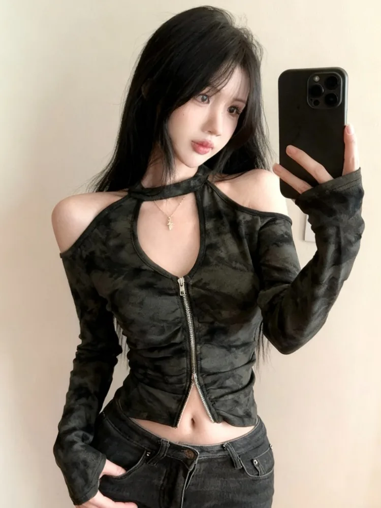Sexy Slim Fit American Retro Design Hollow out Shoulder Long Sleeve T-Shirt for Women Breathable Knitted City Walk Autumn Top
Sexy Slim Fit American Retro Design Hollow out Shoulder Long Sleeve T-Shirt for Women Breathable Knitted City Walk Autumn Top