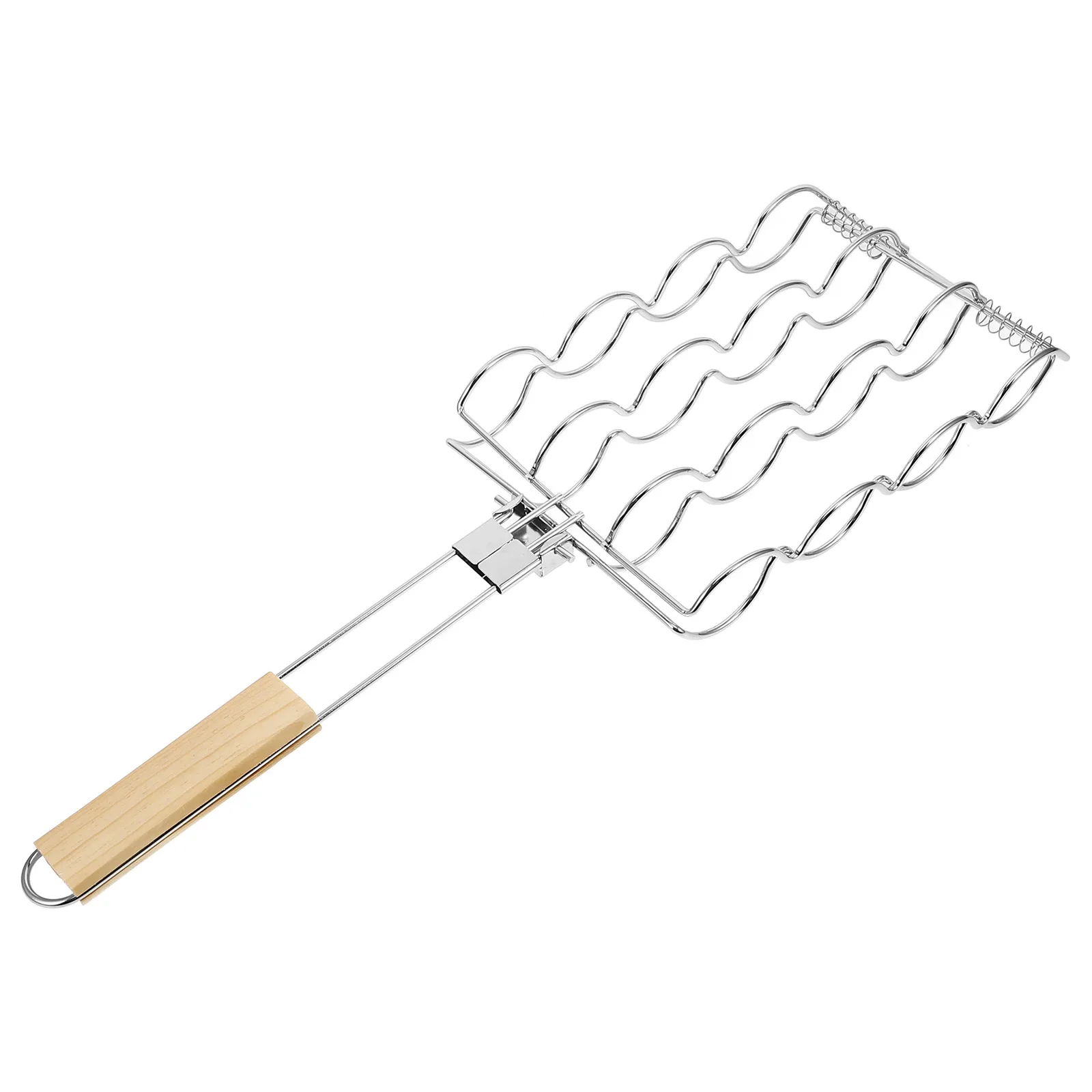 1pc Folding Barbecue Mesh Clip Corn Grilling Rack Stainless Steel Net Outdoor Camping BBQ Tool Fish Sausage Grill Wooden Handle
1pc Folding Barbecue Mesh Clip Corn Grilling Rack Stainless Steel Net Outdoor Camping BBQ Tool Fish Sausage Grill Wooden Handle