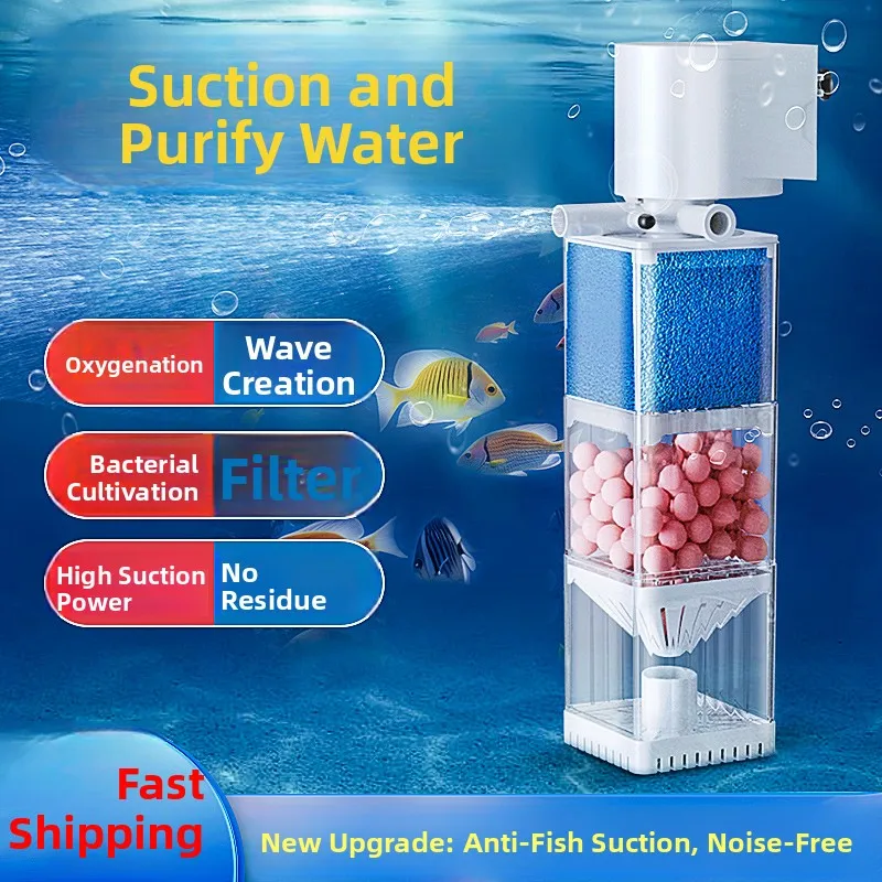 Three-In-One Aquarium Filter Built-In Oxygenator Water Purifier Quiet Small Home Fish Toilet Waste Separation Device
Three-In-One Aquarium Filter Built-In Oxygenator Water Purifier Quiet Small Home Fish Toilet Waste Separation Device