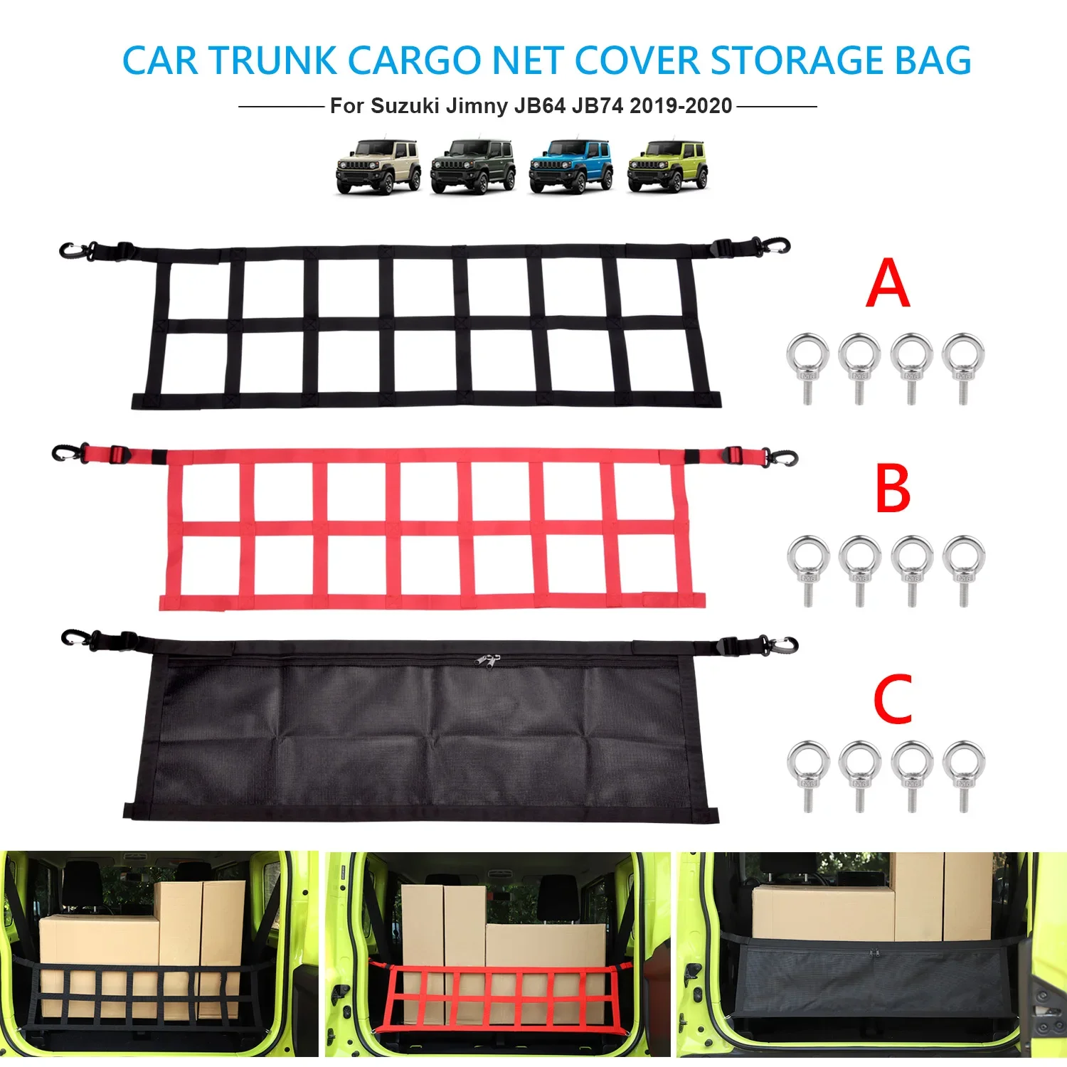 Stowing Tidying For Jimny Car Trunk Box Net Trunk Cargo Net Cover Storage Bag Organizer Accessories For Suzuki Jimny 2019+
Stowing Tidying For Jimny Car Trunk Box Net Trunk Cargo Net Cover Storage Bag Organizer Accessories For Suzuki Jimny 2019+